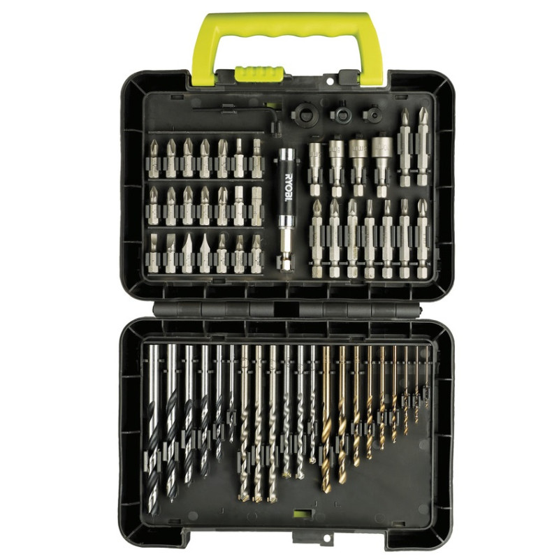Ryobi Набір біт та свердел RAK60DDF, 60шт. (39 біт та насадок+21 свердло) (5132002248)