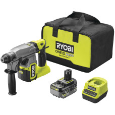 Ryobi Перфоратор акумуляторний RSDS18X-1C40S SDS-plus ONE+ 18В НР акб 1х4А·год 4Дж 3.2кг 4 режими (5133005383)