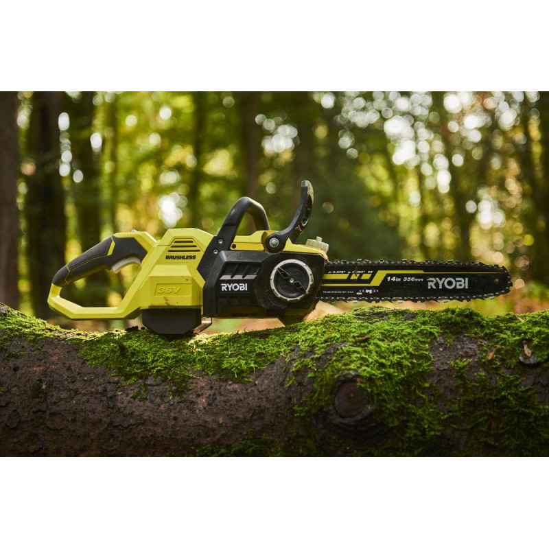 Ryobi Пила ланцюгова акумуляторна RY36CSX35A-0 36В MAX POWER шина 35см Oregon безщіткова 5.1кг без АКБ та ЗП (5133004595)