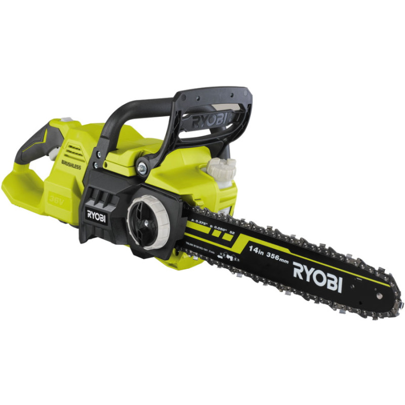 Ryobi Пила ланцюгова акумуляторна RY36CSX35A-0 36В MAX POWER шина 35см Oregon безщіткова 5.1кг без АКБ та ЗП (5133004595)