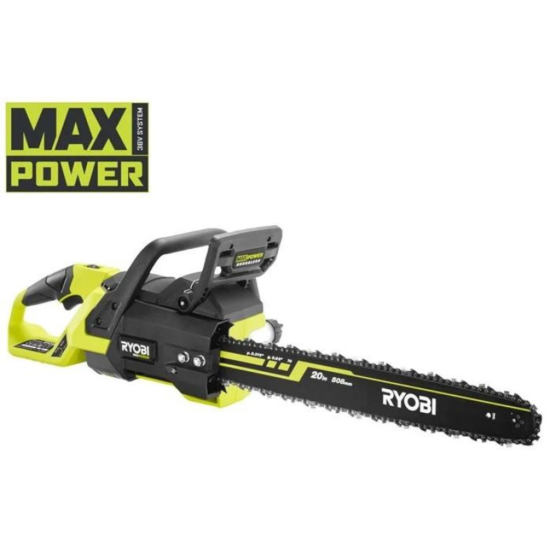 Ryobi Пила ланцюгова акумуляторна RY36CSX50A-0 36В MAX POWER шина 50см Oregon безщіткова 18.5м/с 5.3кг без АКБ та ЗП (5133006242)