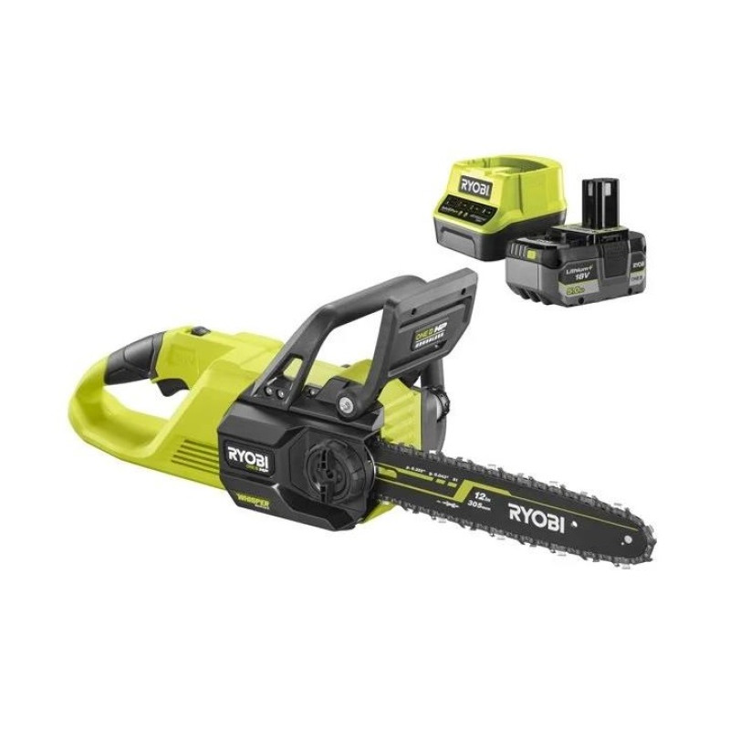 Ryobi Пила ланцюгова акумуляторна ONE+ HP RY18CSX30A-150 18B 1х5А·год ЗП шина 30см безщіткова 13.2м/с 3.2кг (5133005466)