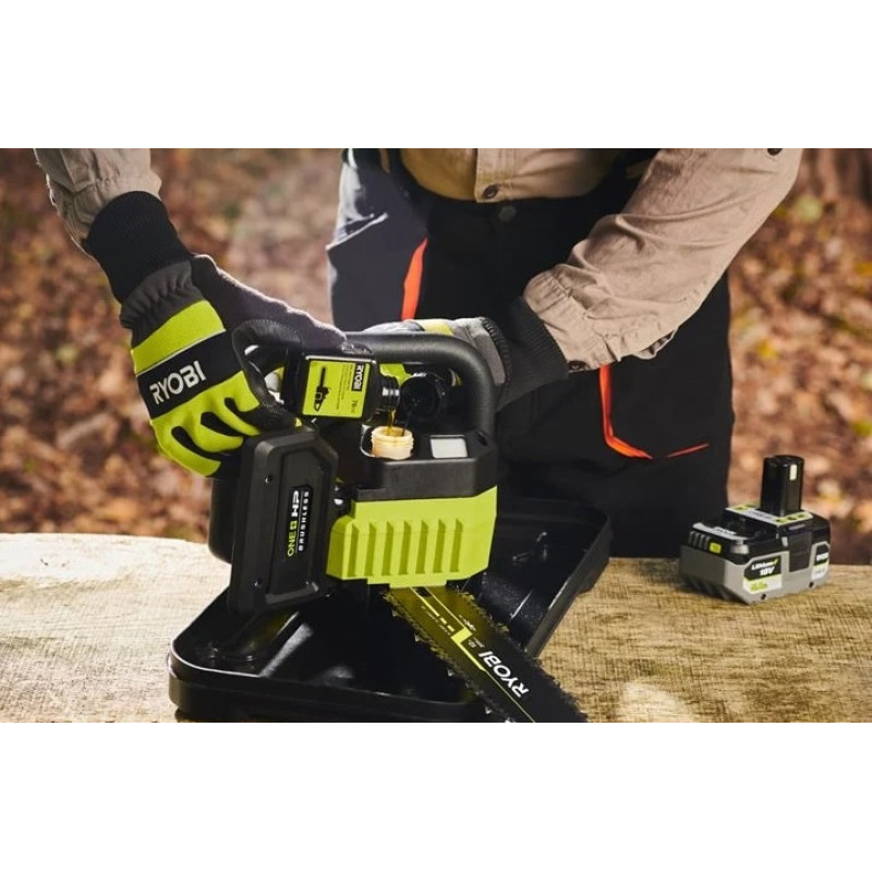 Ryobi Пила ланцюгова акумуляторна ONE+ HP RY18CSX30A-150 18B 1х5А·год ЗП шина 30см безщіткова 13.2м/с 3.2кг (5133005466)