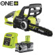 Ryobi Пила ланцюгова акумуляторна RCS1830-140B, ONE+ 18В, шина 30 см, АКБ 4.0Ач+ЗП безщіткова (5133005547)