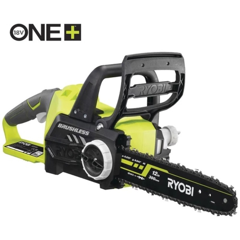 Ryobi Пила ланцюгова акумуляторна RCS1830-140B, ONE+ 18В, шина 30 см, АКБ 4.0Ач+ЗП безщіткова (5133005547)