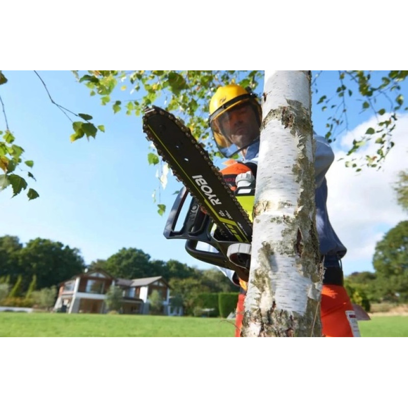 Ryobi Пила ланцюгова акумуляторна RCS1830-140B, ONE+ 18В, шина 30 см, АКБ 4.0Ач+ЗП безщіткова (5133005547)