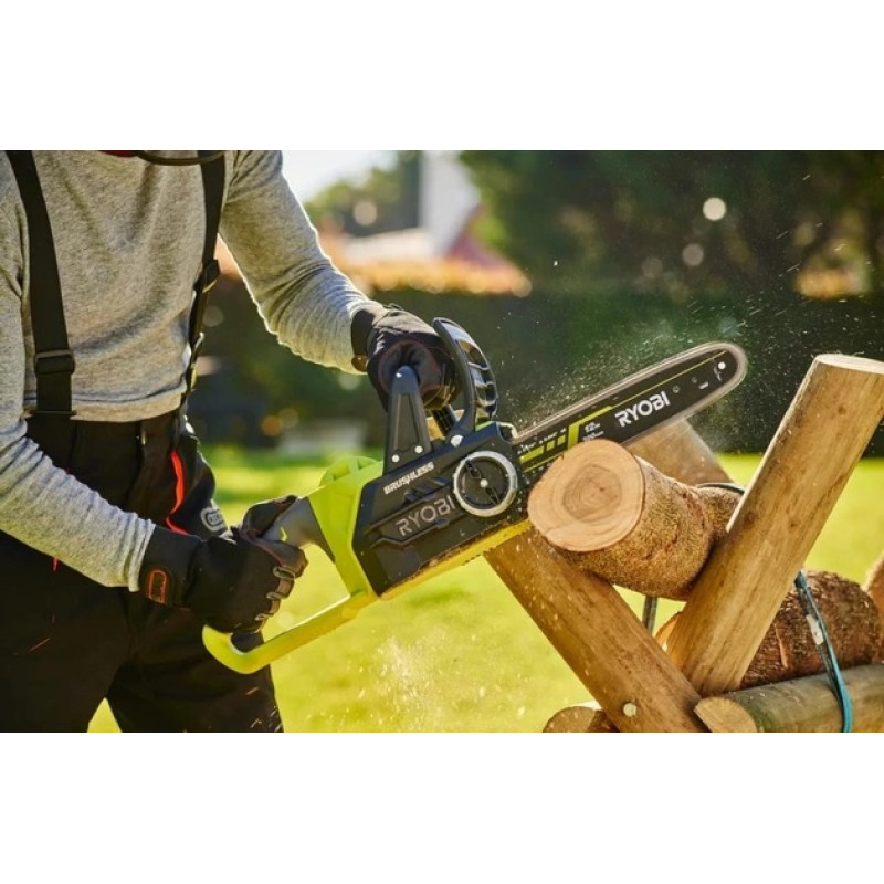 Ryobi Пила ланцюгова акумуляторна RCS1830-140B, ONE+ 18В, шина 30 см, АКБ 4.0Ач+ЗП безщіткова (5133005547)