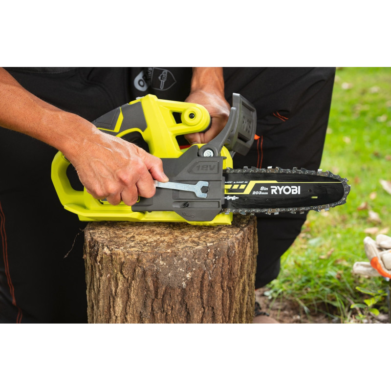 Ryobi Пила ланцюгова акумуляторна ONE+ RY18CS20A-125 18В акб 1х2.5А·год ЗП 20см 2.3кг (5133005415)
