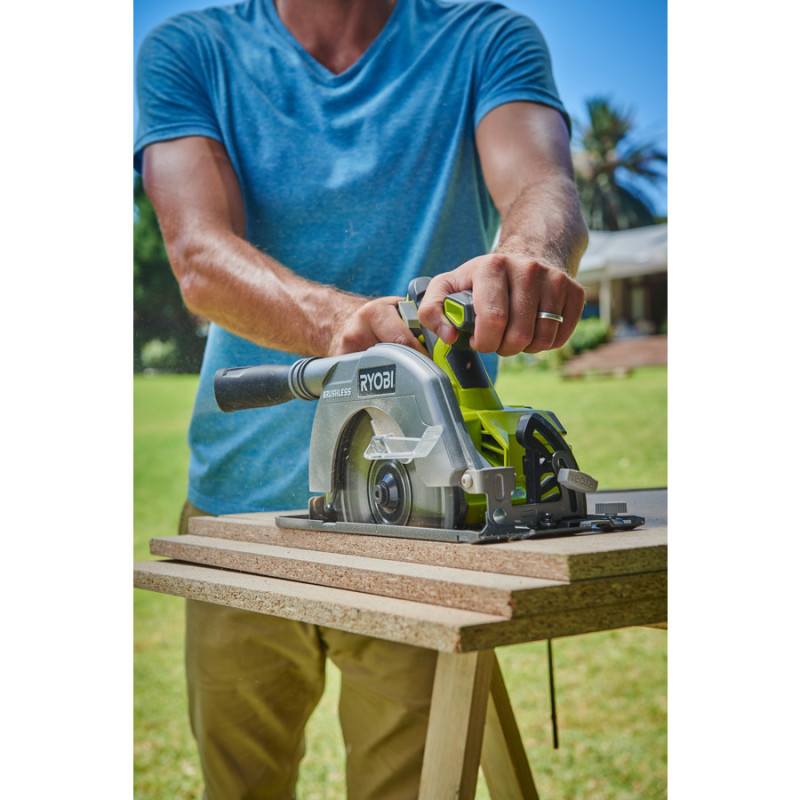 Ryobi Пила дискова акумуляторна R18CS7-0 ONE+ безщіткова 18В 184мм 2.8кг без АКБ та ЗП (5133002890)