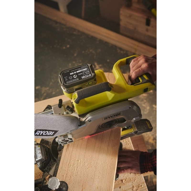 Ryobi Пила торцювальна акумуляторна ONE+ R18MS216-0 18В диск 216мм лазер 14.4кг без АКБ та ЗП (5133003597)