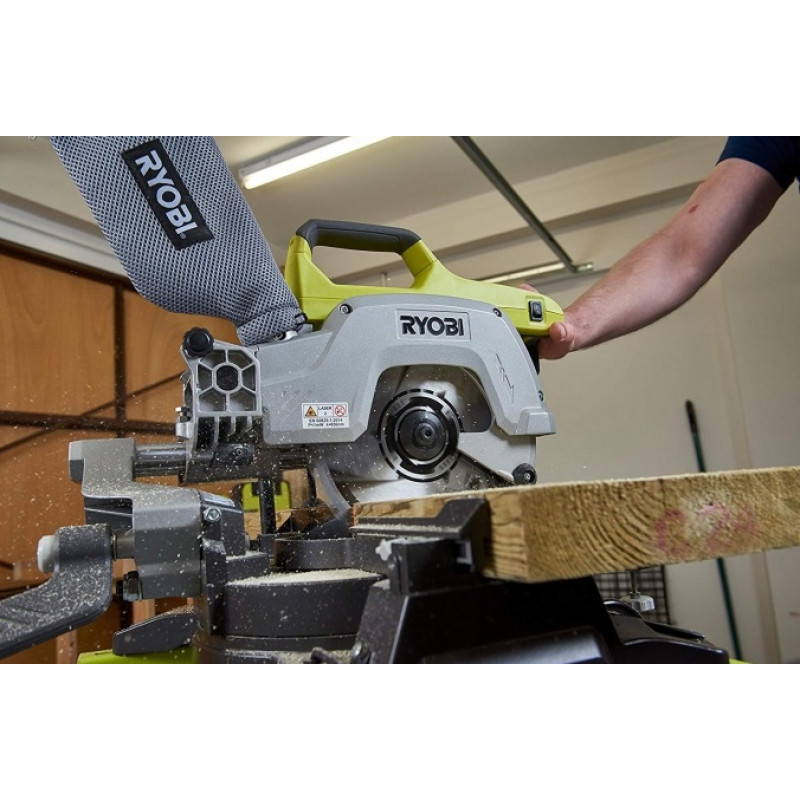 Ryobi Пила торцювальна акумуляторна ONE+ R18MS216-0 18В диск 216мм лазер 14.4кг без АКБ та ЗП (5133003597)