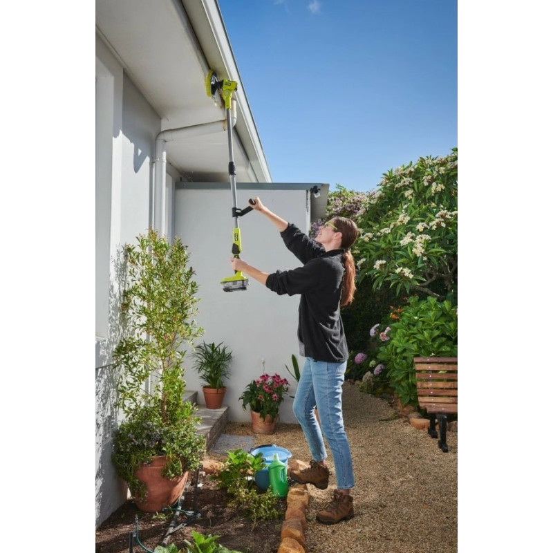 Ryobi Щітка телескопічна R18TPS-0, акумуляторна ONE+ 18В, щітка 15см, 210об/хв, довжина ручки 1-1.4м, IPX7, 2.1кг (без АКБ та ЗП) (5133004847)