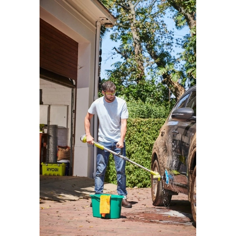 Ryobi Щітка телескопічна R18TPS-0, акумуляторна ONE+ 18В, щітка 15см, 210об/хв, довжина ручки 1-1.4м, IPX7, 2.1кг (без АКБ та ЗП) (5133004847)