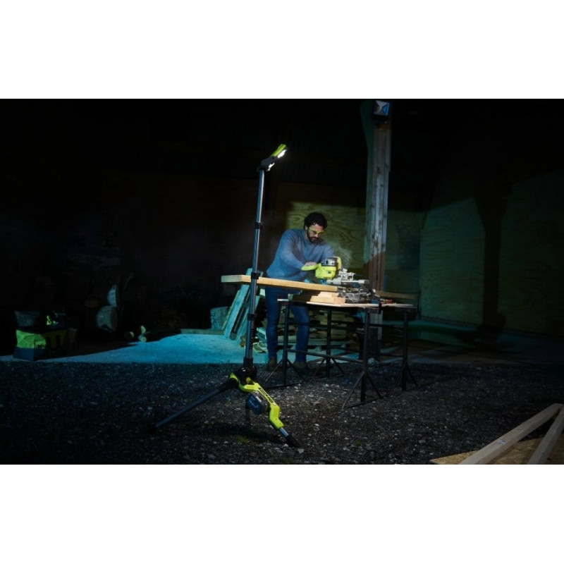 Ryobi Прожектор акумуляторний на штативі ONE+ R18TL-0 18В 2700/1000/500лм 0.6-1.7м 3.2кг (без АКБ та ЗП) (5133004854)