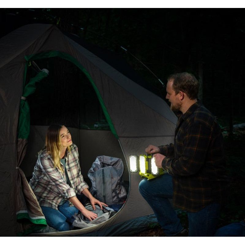 Ryobi Прожектор акумуляторний панельний ONE+ RLP18-0 18В 3 LED панелі 3000лм 3 режими яскравості (без АКБ та ЗП) (5133005398)