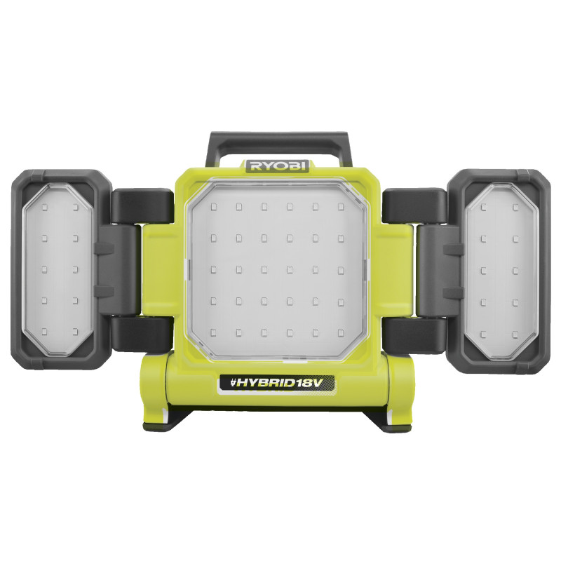 Ryobi Прожектор гібридний панельний ONE+ RLPH18-0 18В/220В Hybrid 3 LED панелі 3000лм 3 режими яскравості (без АКБ та ЗП) (5133005397)