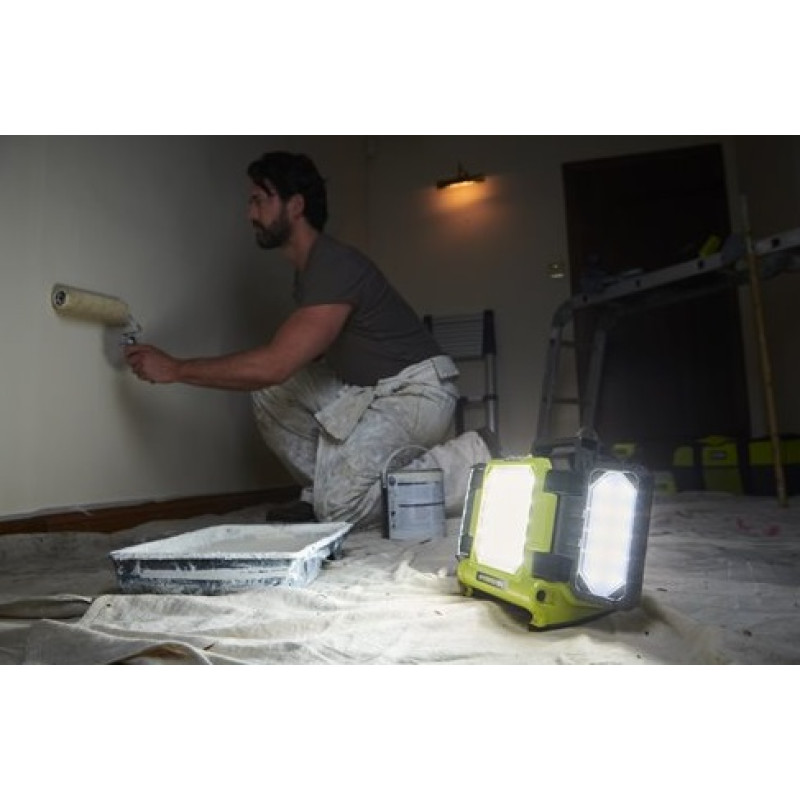 Ryobi Прожектор гібридний панельний ONE+ RLPH18-0 18В/220В Hybrid 3 LED панелі 3000лм 3 режими яскравості (без АКБ та ЗП) (5133005397)