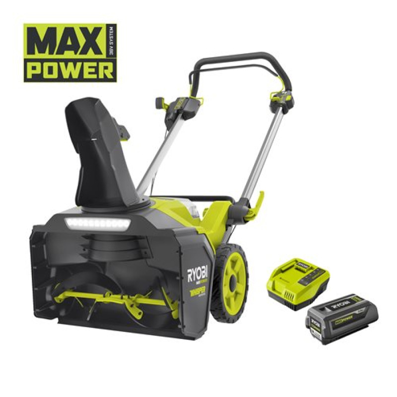 Ryobi Снігоприбиральна машина акумуляторна Max Power RY36STX53A-150 36В 1х5А·год ширина 53см безщітковий двигун викид до 11м висота 35см 25.5кг (5133005723)