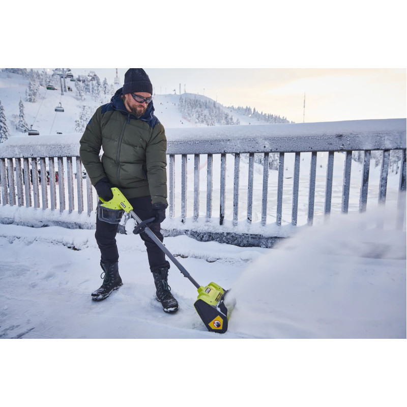 Ryobi Снігоприбирач акумуляторний RY18ST25A-0 18В ONE+ ширина 25см викид 6м глибина 15см 7.7кг без АКБ та ЗП (5133006091)