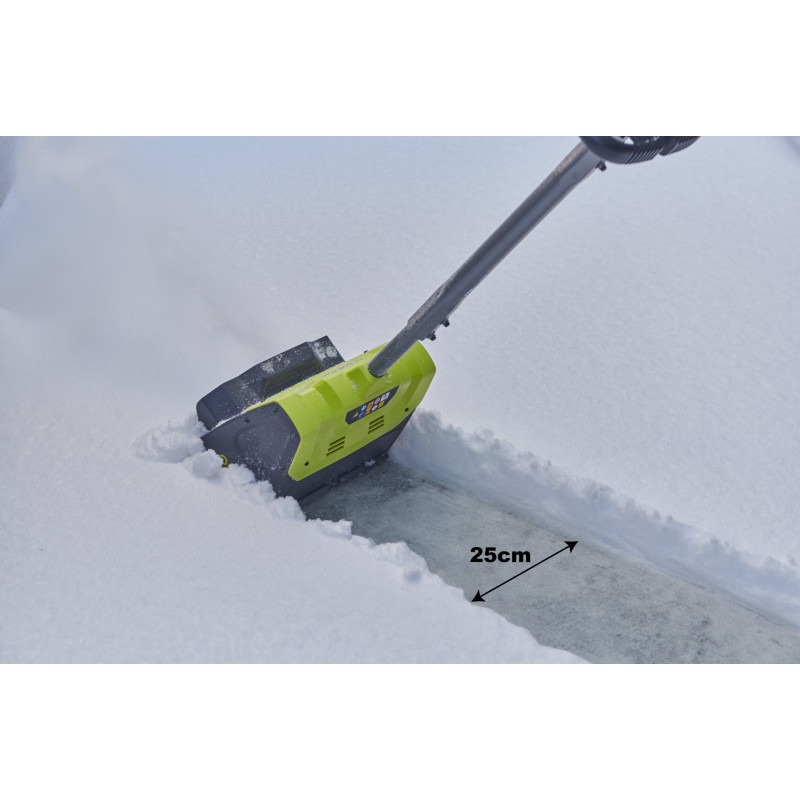 Ryobi Снігоприбирач акумуляторний RY18ST25A-0 18В ONE+ ширина 25см викид 6м глибина 15см 7.7кг без АКБ та ЗП (5133006091)