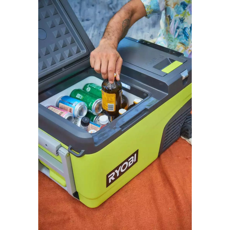 Холодильник акумуляторний мобільний Ryobi ONE+ RY18CB23A-0 18В/220В/12В 23л 2хUSB +20…-20°С 13.5кг без АКБ та ЗП (5133006103)