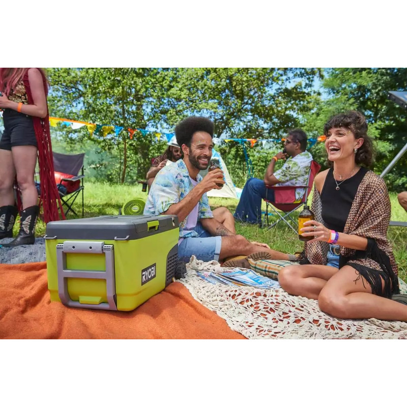 Холодильник акумуляторний мобільний Ryobi ONE+ RY18CB23A-0 18В/220В/12В 23л 2хUSB +20…-20°С 13.5кг без АКБ та ЗП (5133006103)