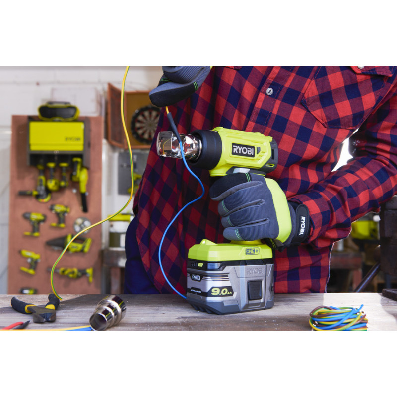 Ryobi Фен будівельний ONE+ R18HG-0 18В, 0 - 470° C, 170л /хв (без АКБ і ЗП) (5133004423)