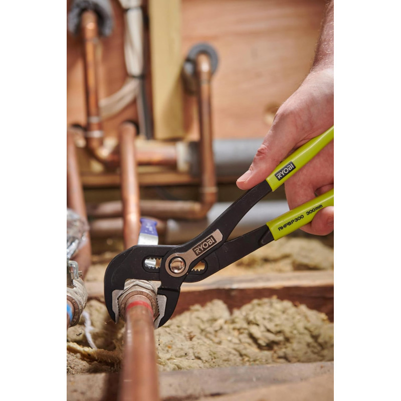 Ryobi Кліщі переставні RHPBP300, 300мм, Cr-V, фіксація робочого діапазону (5132006060)