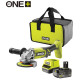 Шліфмашина кутова акумуляторна Ryobi ONE+ RAG18125-1C40S 125мм 18В 1х4А·год 9000об·хв 2.2кг сумка (5133005643)