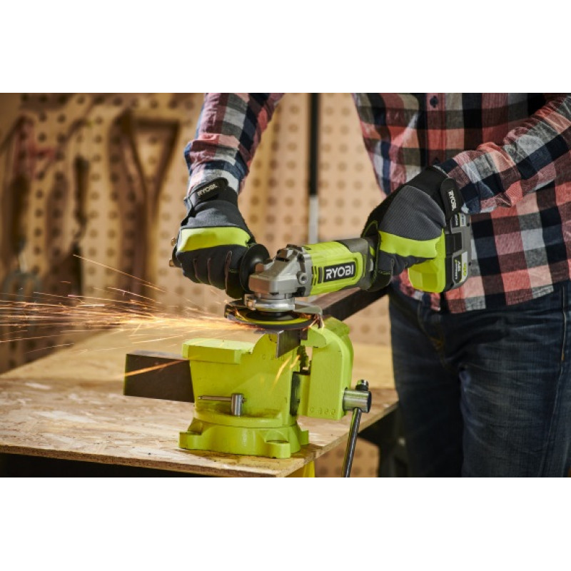 Шліфмашина кутова акумуляторна Ryobi ONE+ RAG18125-1C40S 125мм 18В 1х4А·год 9000об·хв 2.2кг сумка (5133005643)