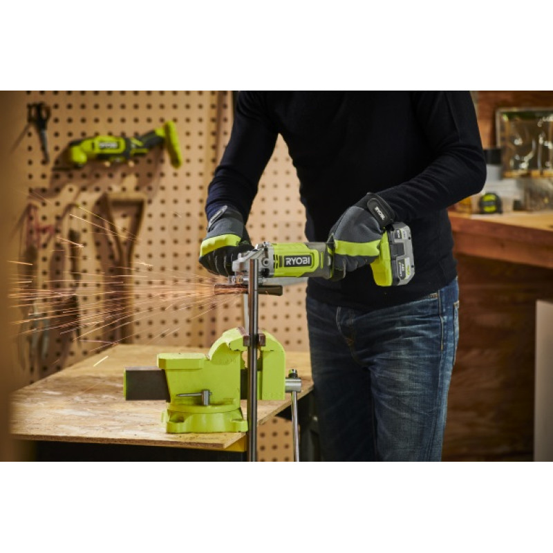 Шліфмашина кутова акумуляторна Ryobi ONE+ RAG18125-1C40S 125мм 18В 1х4А·год 9000об·хв 2.2кг сумка (5133005643)
