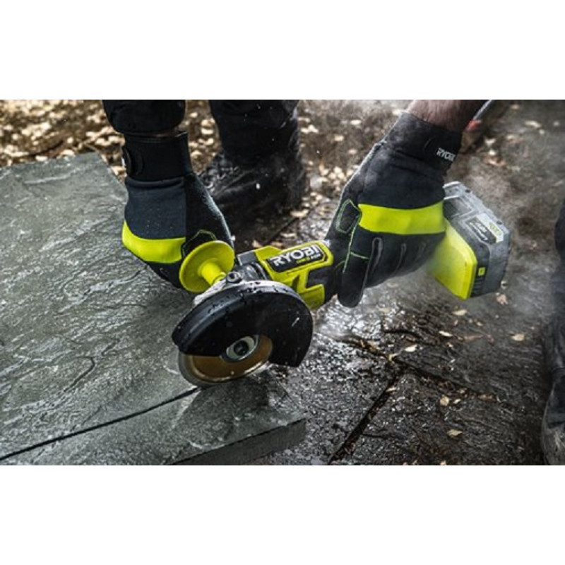 Ryobi Шліфмашина кутова RAG18X-0, акумуляторна ONE+ НР, безщіткова, 125мм, 18В (без АКБ та ЗУ) (5133005011)