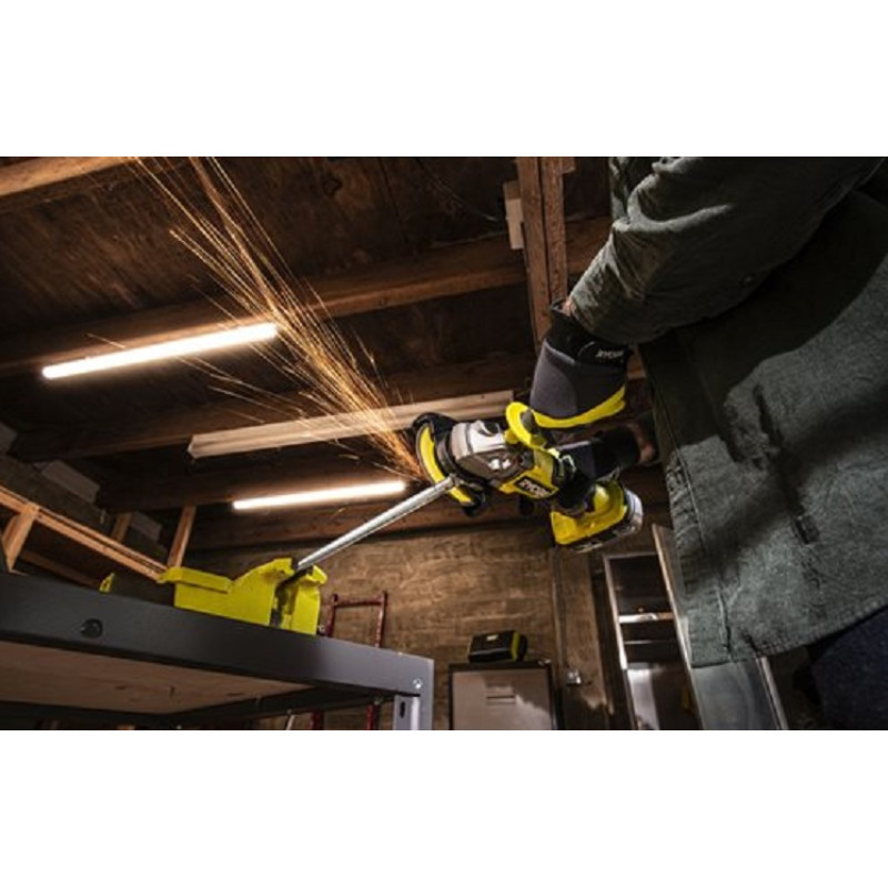 Ryobi Шліфмашина кутова RAG18X-0, акумуляторна ONE+ НР, безщіткова, 125мм, 18В (без АКБ та ЗУ) (5133005011)