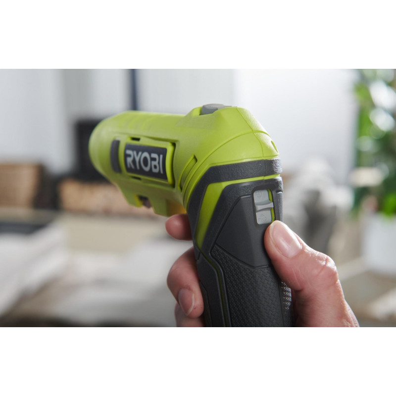 Ryobi Викрутка акумуляторна RSDP4-120G 4В USB Lithium акб 1х2А·год 5Нм поворотна ручка 0.21кг (5133005958)
