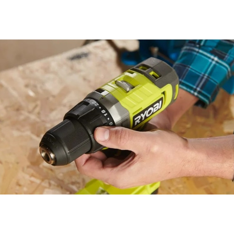 Шурупокрут-дриль акумуляторний Ryobi ONE+ RDD18-2C415S 18В 1х4А·год 1х1.5А·год ЗП 52Нм 450·1750об·хв 1.3кг сумка (5133005612)