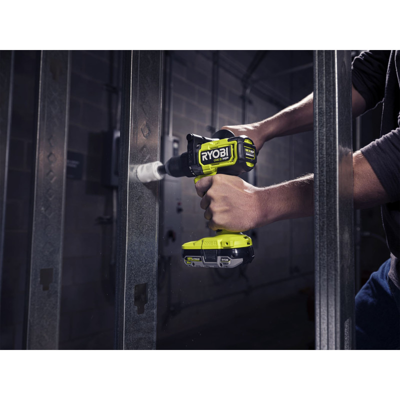 Ryobi Шурупокрут-дриль акумуляторний ONE+ HP RPD18C-242S 18В 1х2А·год 1х4А·год ЗП 54Нм 450·1700об·хв 1кг сумка (5133004983)