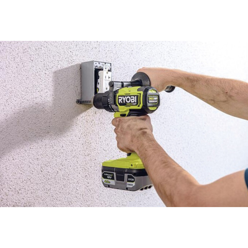 Шурупокрут-дриль ударний акумуляторний Ryobi ONE+ HP RPD18X-242S 18В 1х2А·год 1х4А·год ЗП 95Нм 500·2100об·хв 1.3кг сумка (5133005283)