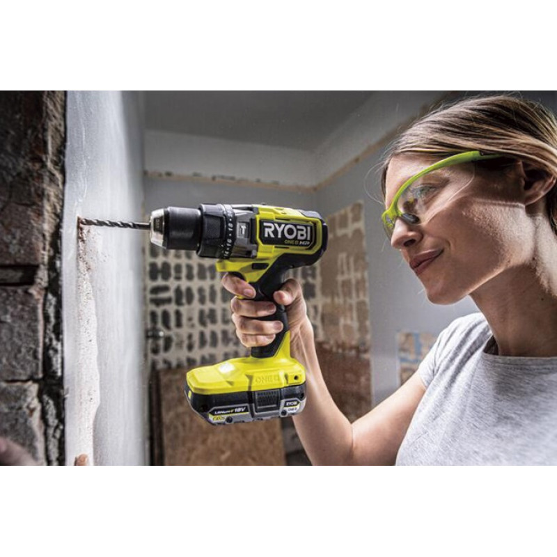 Шурупокрут-дриль ударний акумуляторний Ryobi ONE+ HP RPD18X-242S 18В 1х2А·год 1х4А·год ЗП 95Нм 500·2100об·хв 1.3кг сумка (5133005283)