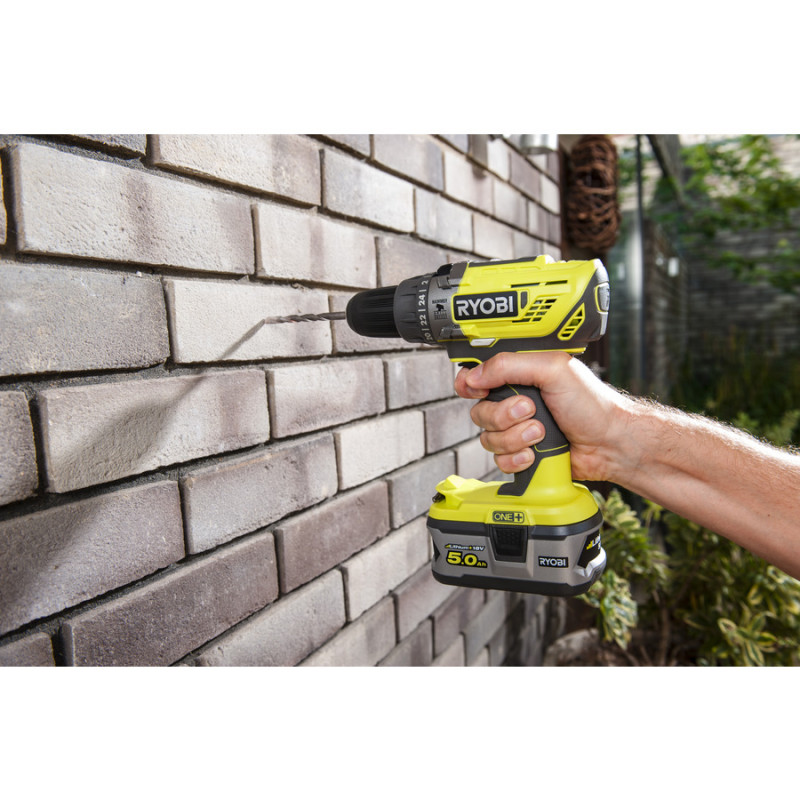 Ryobi Шурупокрут-дриль ударний акумуляторний R18PD3-0 ONE+ 18В 50Нм 500·1800об·хв 1.3кг без АКБ та ЗП (5133002888)