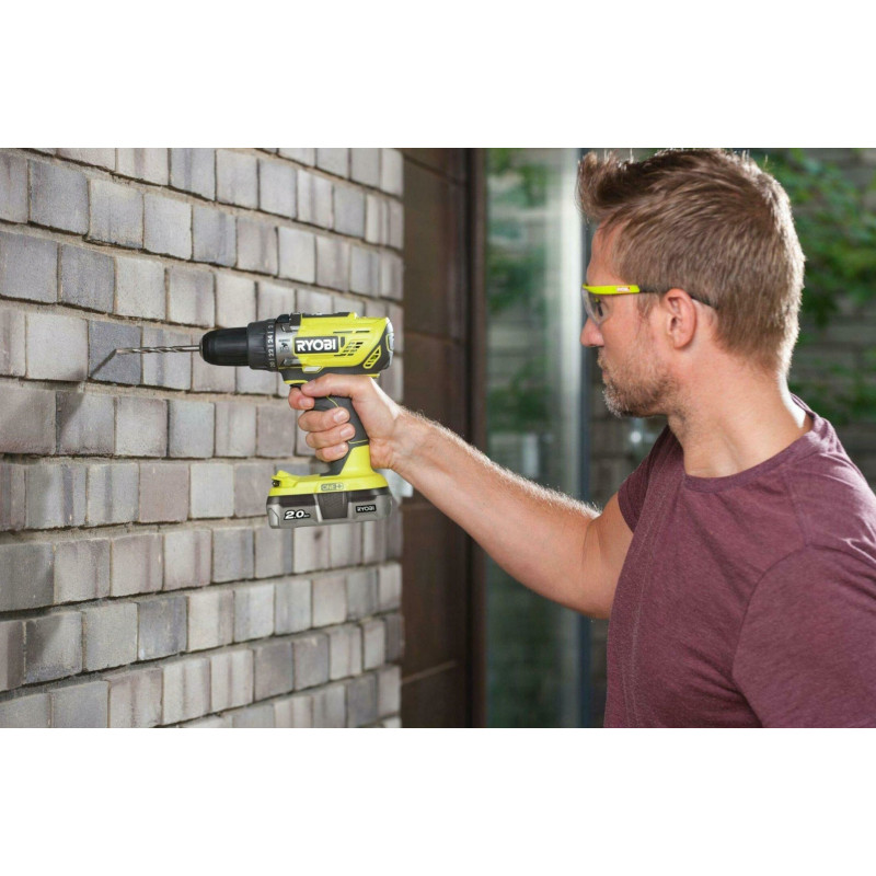 Шурупокрут-дриль ударний акумуляторний Ryobi ONE+ R18PD3-242S 18В 1х2А·год 1х4А·год ЗП 50Нм 500·1800об·хв 1.3кг сумка (5133003820)