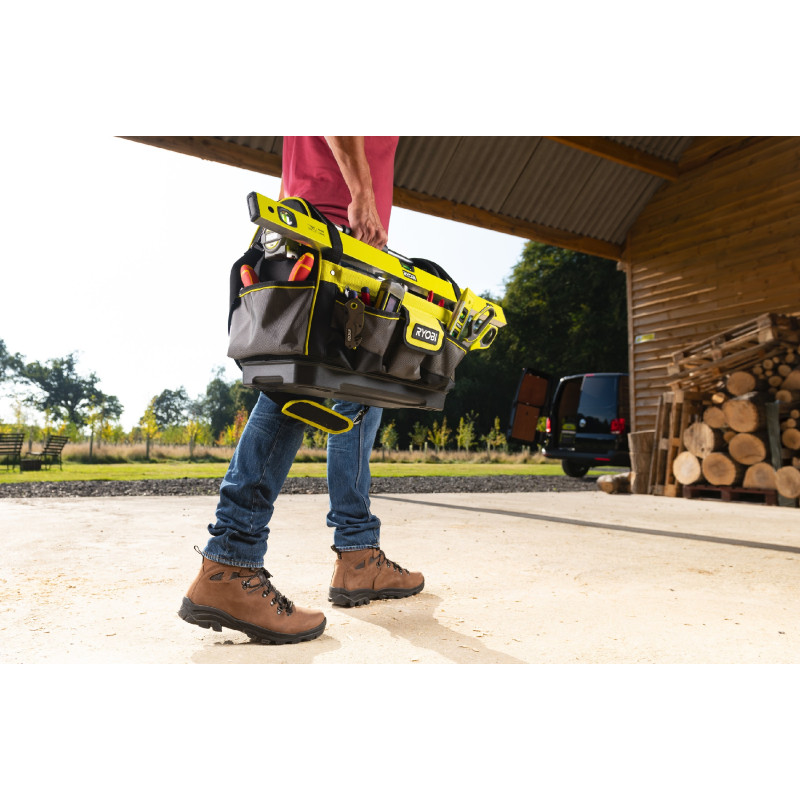 Ryobi Сумка для інструменту RSSLOT1, 38л, відкрита, жорстка конструкція, поліестер, 36х49х23см (5132005341)