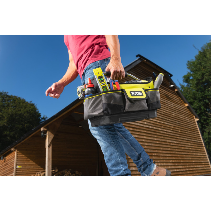 Ryobi Сумка для інструменту RSSSOT1, 17л, відкрита, жорстка конструкція, поліестер, 25х32х20см (5132005342)