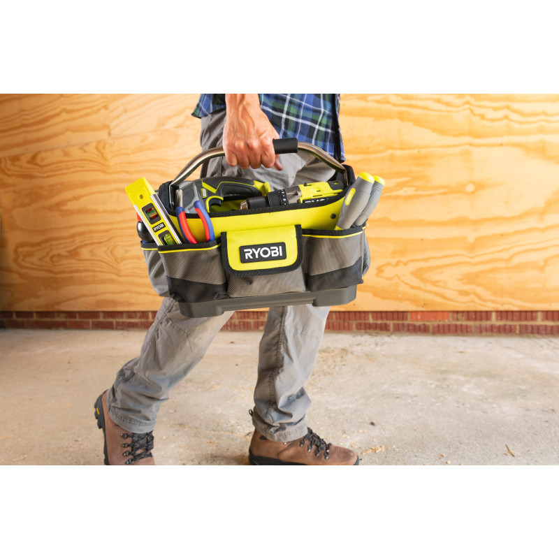 Ryobi Сумка для інструменту RSSSOT1, 17л, відкрита, жорстка конструкція, поліестер, 25х32х20см (5132005342)