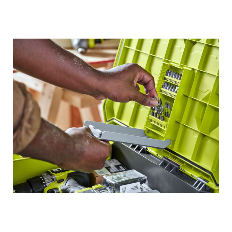 Ryobi Ящик модульний для інструменту Link RSL201, на коліщатках, телескопічна ручка, 39х57х49.5см, пластик (5132006074)