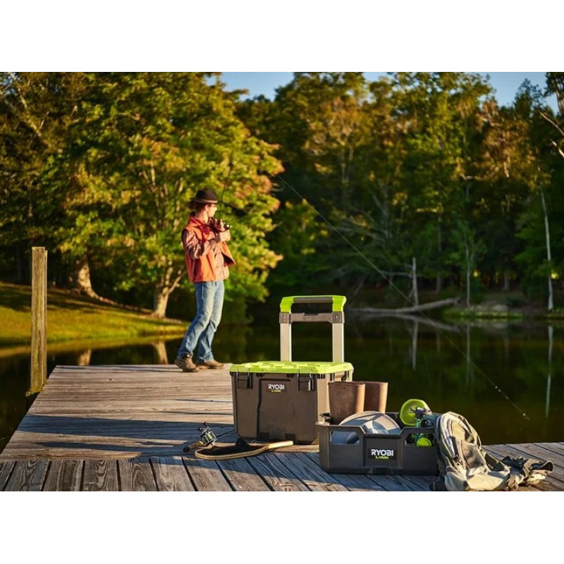 Ryobi Ящик модульний для інструменту Link RSL201, на коліщатках, телескопічна ручка, 39х57х49.5см, пластик (5132006074)