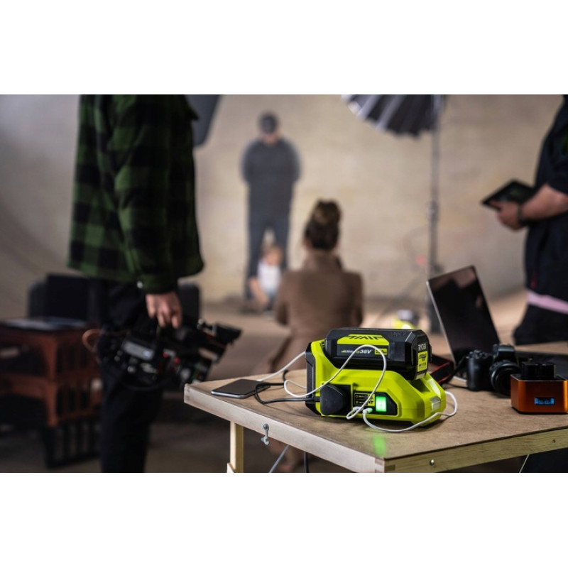 Ryobi Інвертор напруги акумуляторний RY36BI300A-0, MAX POWER 36В, 220В, 300Вт/500Вт пікова, (без АКБ та ЗУ) (5133004893)