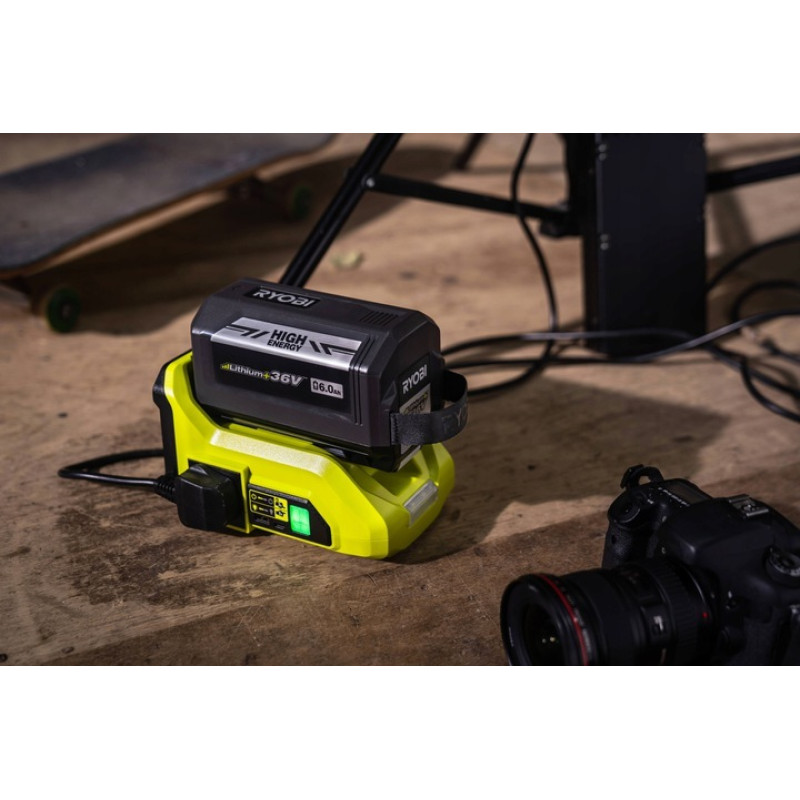 Ryobi Інвертор напруги акумуляторний RY36BI300A-0, MAX POWER 36В, 220В, 300Вт/500Вт пікова, (без АКБ та ЗУ) (5133004893)