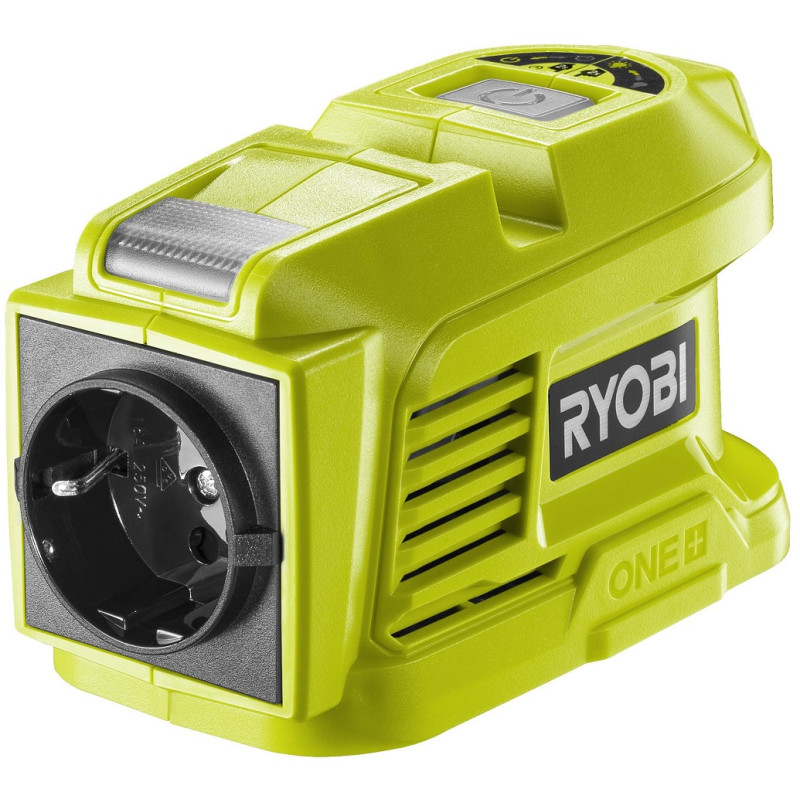 Ryobi Інвертор напруги акумуляторний ONE+ RY18BI150A-0, 220 Вольт, 150Вт/300Вт пікова, (без АКБ та ЗУ) (5133004895)