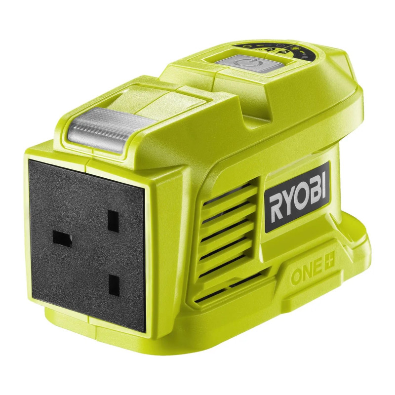 Ryobi Інвертор напруги акумуляторний ONE+ RY18BI150A-0, 220 Вольт, 150Вт/300Вт пікова, (без АКБ та ЗУ) (5133004895)
