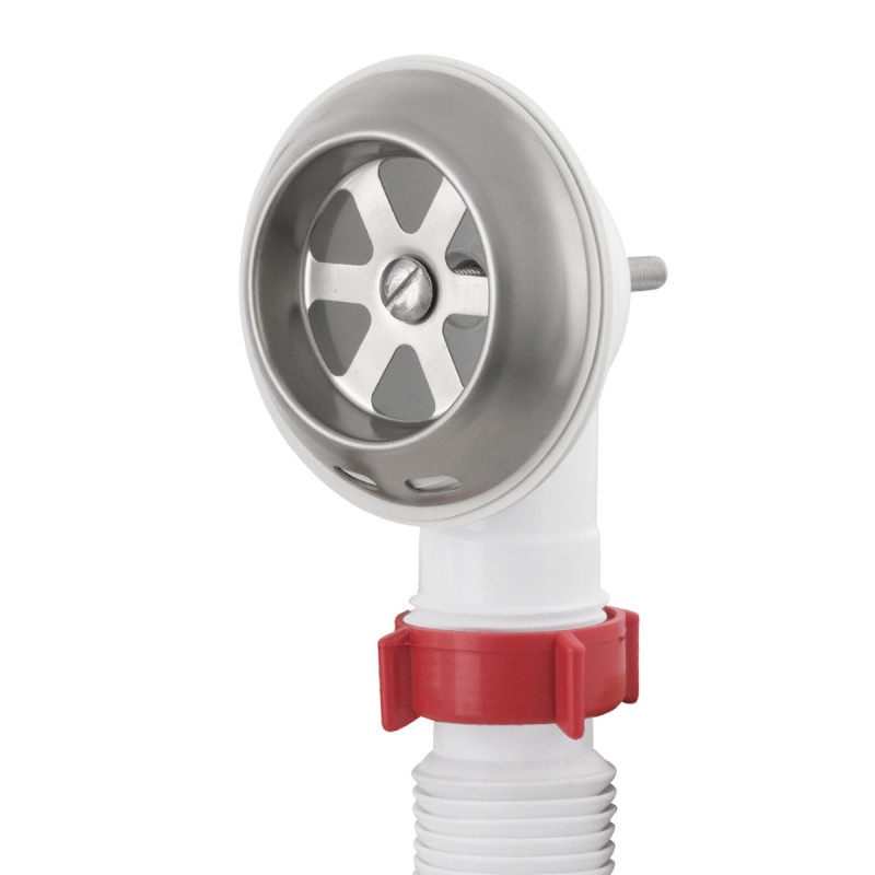 Polmark Сифон для ванни з ревізією/з випуском 1 1/2" перел і гофр 40x40/50 PM 40 SF 30 02